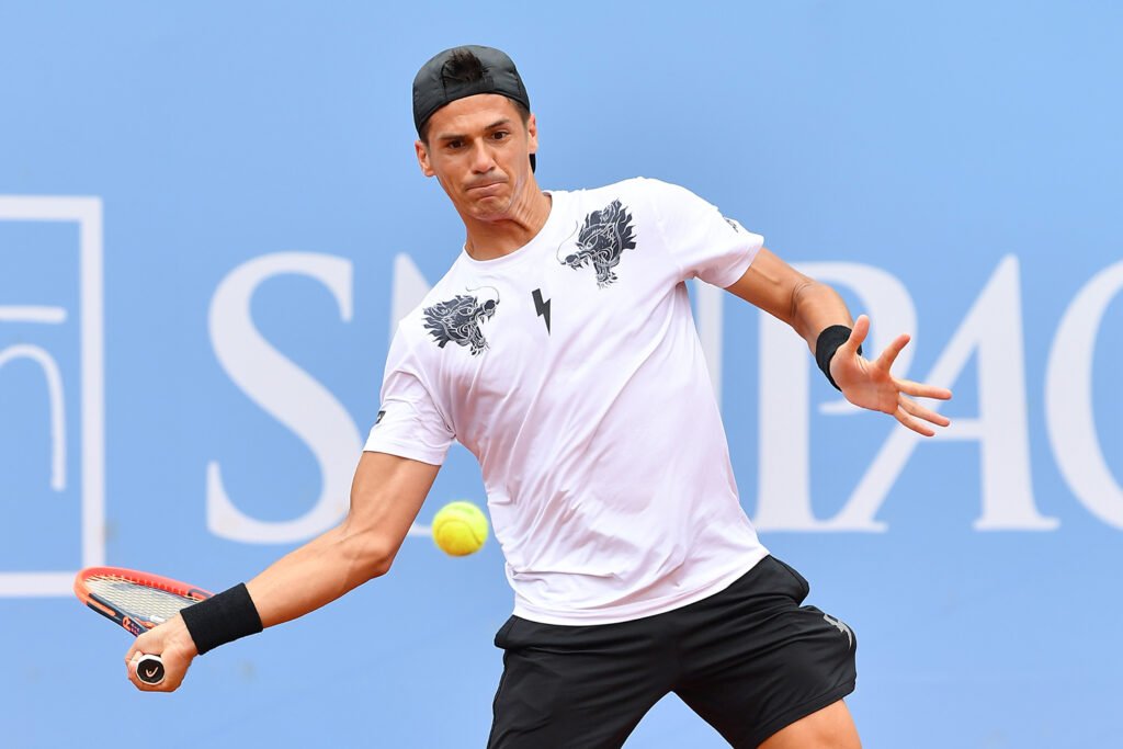 Federico Coria, 32 anni da Rosario (Argentina), ha superato il primo turno del Piemonte Open Intesa Sanpaolo (foto Francesco Panunzio)