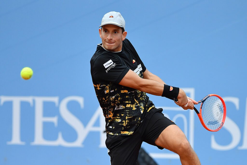 Francesco Passaro, perugino classe 2001, ha eliminato in tre set il semifinalista del 2023 Daniel Elahi Galan (foto Francesco Panunzio)