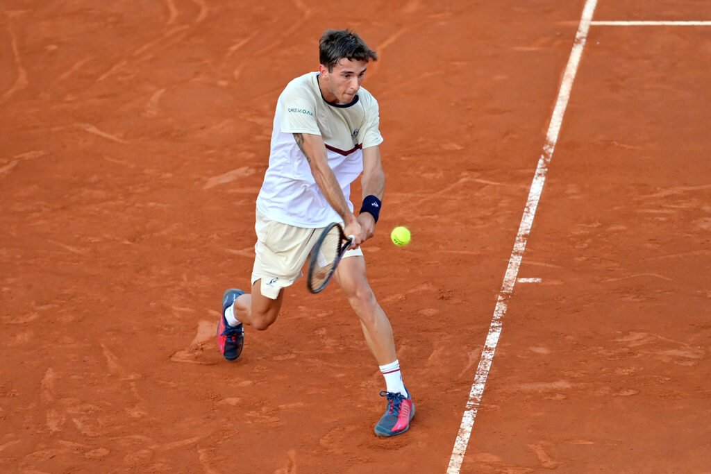 Matteo Gigante, romano classe 2002, è uno dei novi italiani in gara nelle qualificazioni del Piemonte Open Intesa Sanpaolo (foto Adelchi Fioriti/FITP)